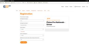 Participant Registration Product Page