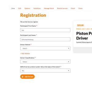 Participant Registration Product